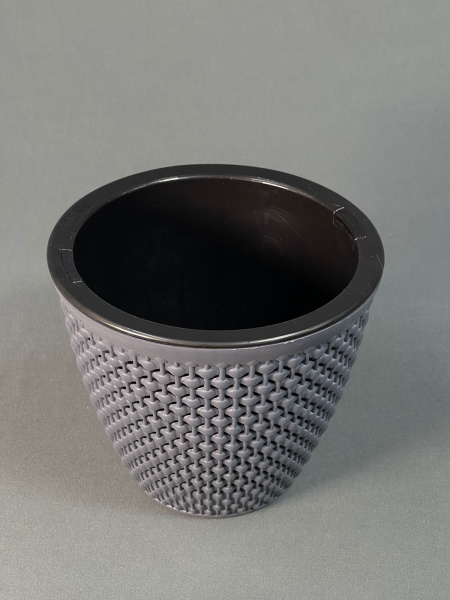 Кашпо для цветов Ротанг (1.6) Антрацит